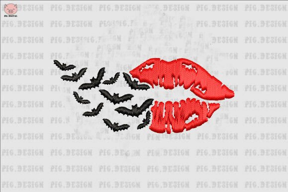 Bat Lips Halloween Embroidery Review