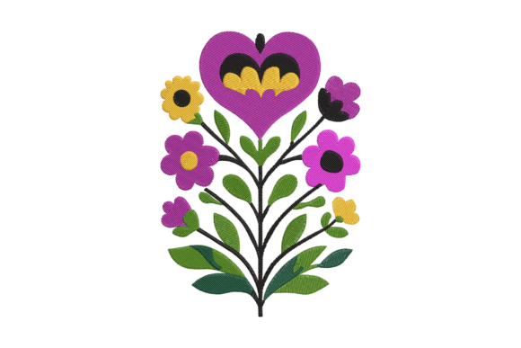 Colorful Floral Heart Embroidery Review