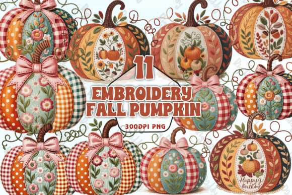 Embroidery Fall Pumpkin PNG Review