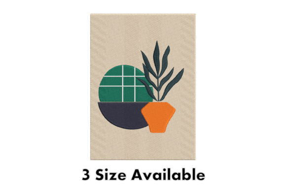 Modern Plant Pot Embroidery Design Review